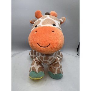 Carters Brown Orange Giraffe Plush Rattle Teether Crinkle Squeaker Soft Toy 2015